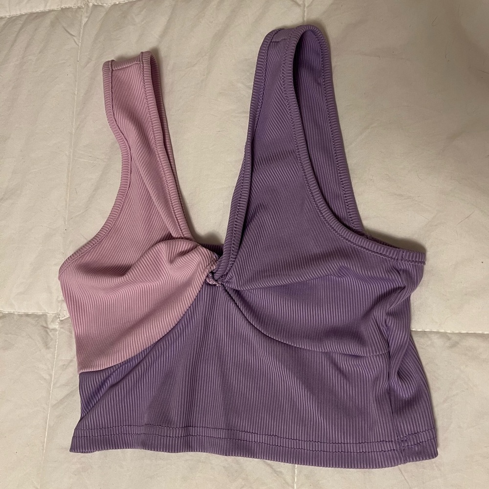 SHEIN Front-twist Crop Top (two-toned)